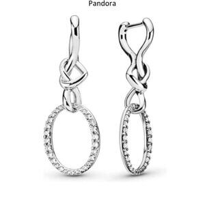 Elegant Silver Knot Hoop Earrings